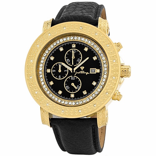 Three Colors Men&#39;s 18K Gold-Plated 0.16 CT Diamond