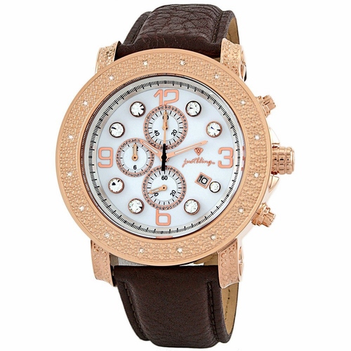 Two Colors Men&#39;s 18K Rose Gold Plated 0.16 CT Diamond