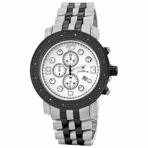 Three Colors Men&#39;s Stainless-Steel 0.16 CT Diamonds