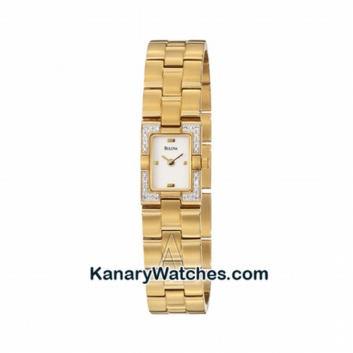 Bulova White Diamond Goldent Dots