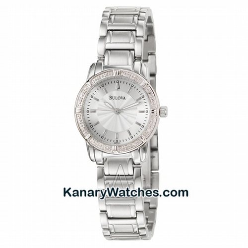 Bulova White Dial 16 Diamond