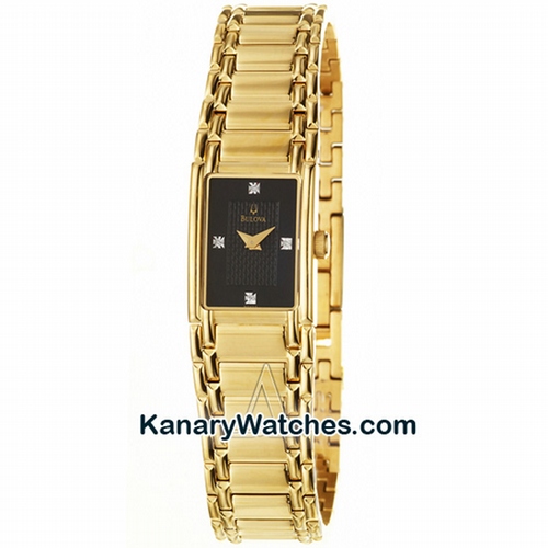 Bulova Gold Tone Diamond
