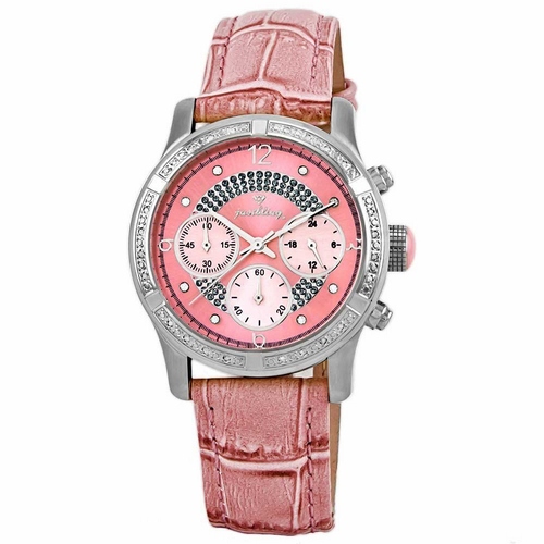 Women&#39;s Silver Pink 0.24  CT Diamonds