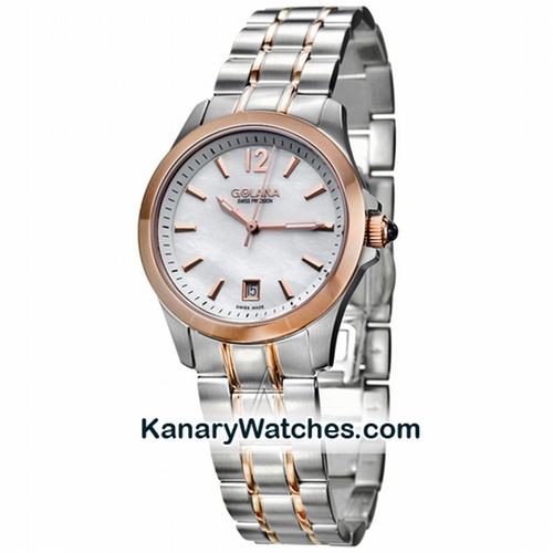 Golana Swiss Aura Pro White Rose Gold Tone