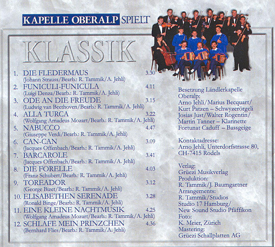Clasic in Ländler Kapelle Oberalp spielt Klassik