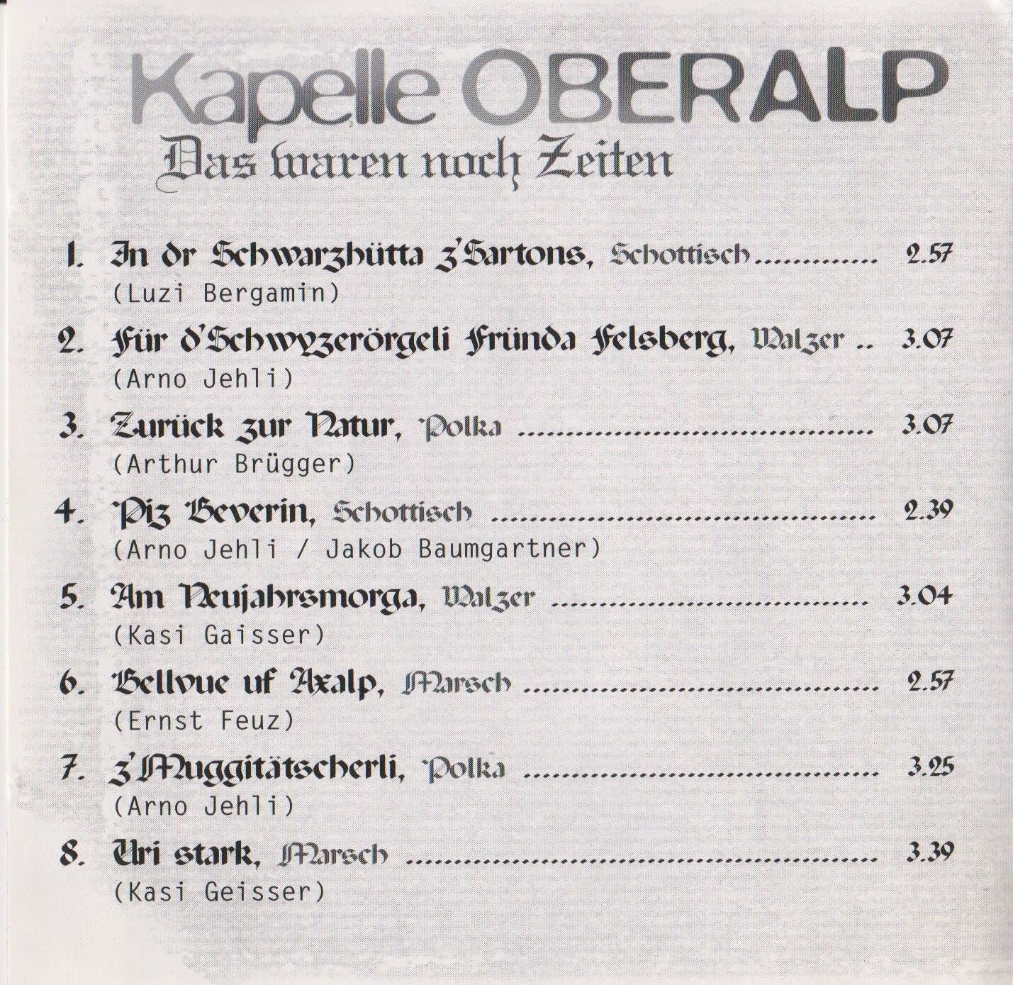 Das waren noch Zeiten