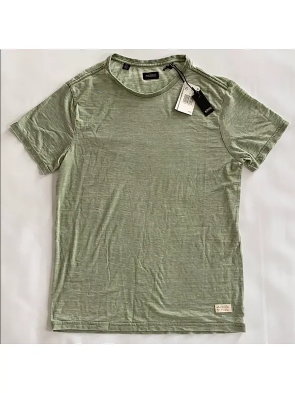 ​BUFFALO Mens Green Striped Short Sleeve Casual Shirt