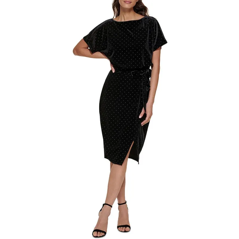 Kensie Dresses Womens Black Studded Sheath Dress XS