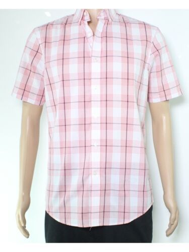 Clubroom Mens Red Plaid Classic Fit Button Down Casual Shirt XXL
