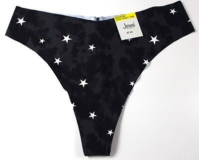 Jenni Women&#39;s No-Show Thong Underwear Starry Tiedye Medium
