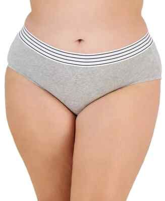 Jenni Plus Size Lace-Trim Hipster Underwear 3X Grey Heather
