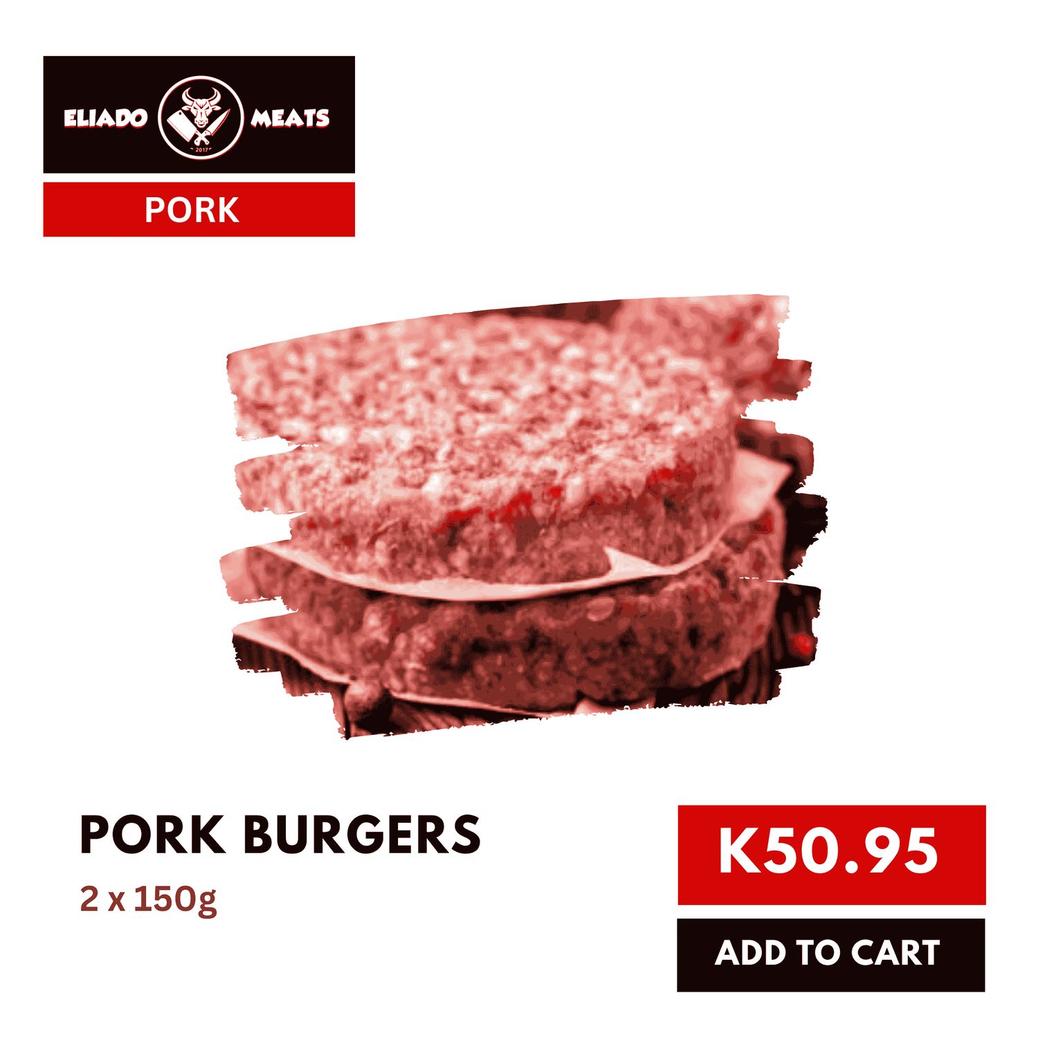 Pork Burgers (2x150g)