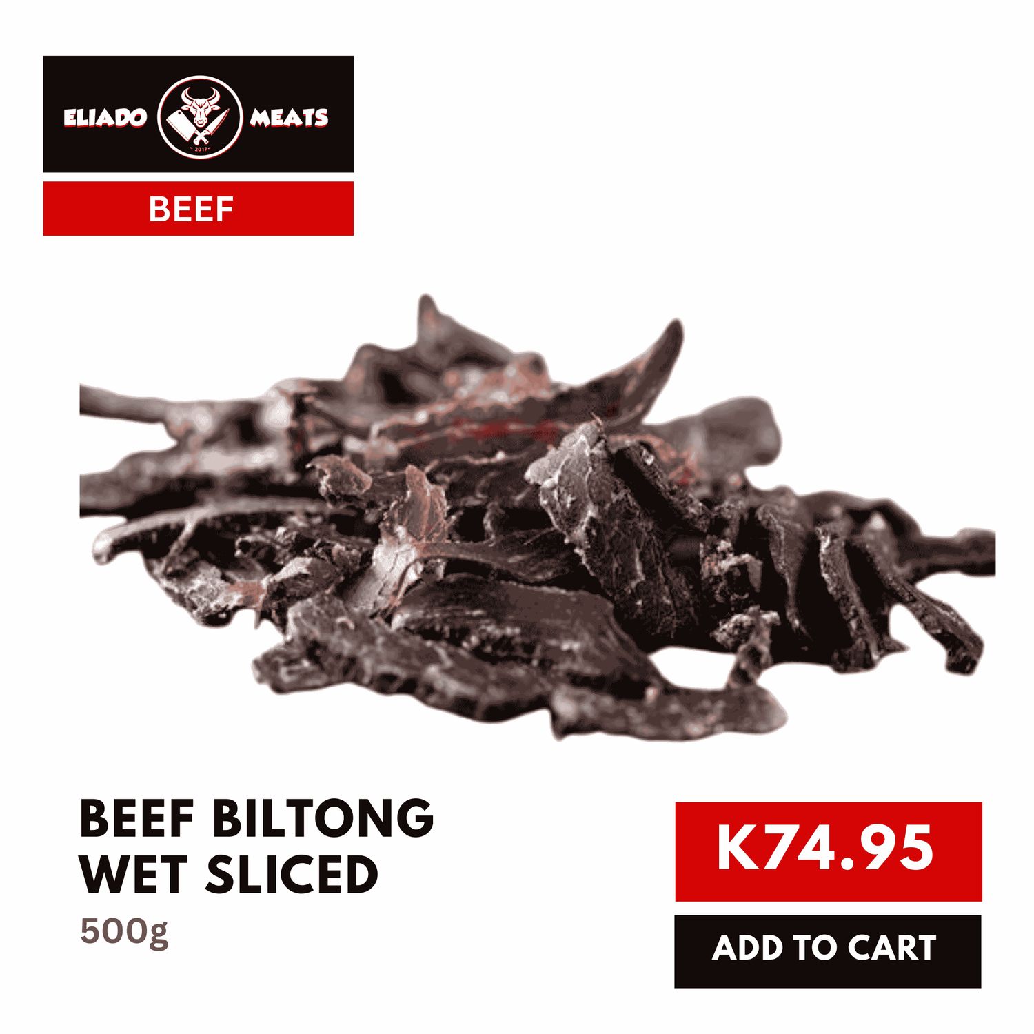 Beef Biltong  Wet Sliced (100G)