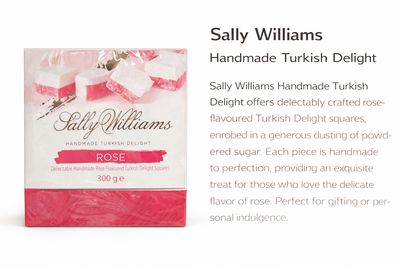 Sally Williams Handmade Turkish Delight – Rose (300g).