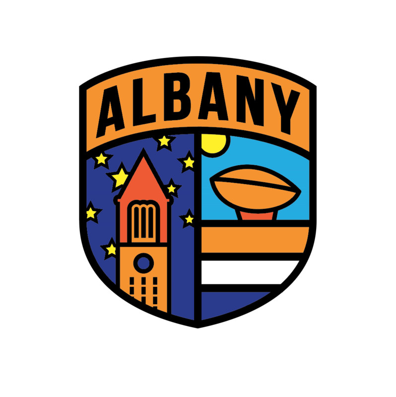 Albany lapel pin