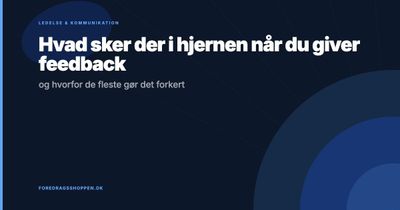 Hvad sker der i hjernen når du giver feedback — og hvorfor de fleste gør det forkert