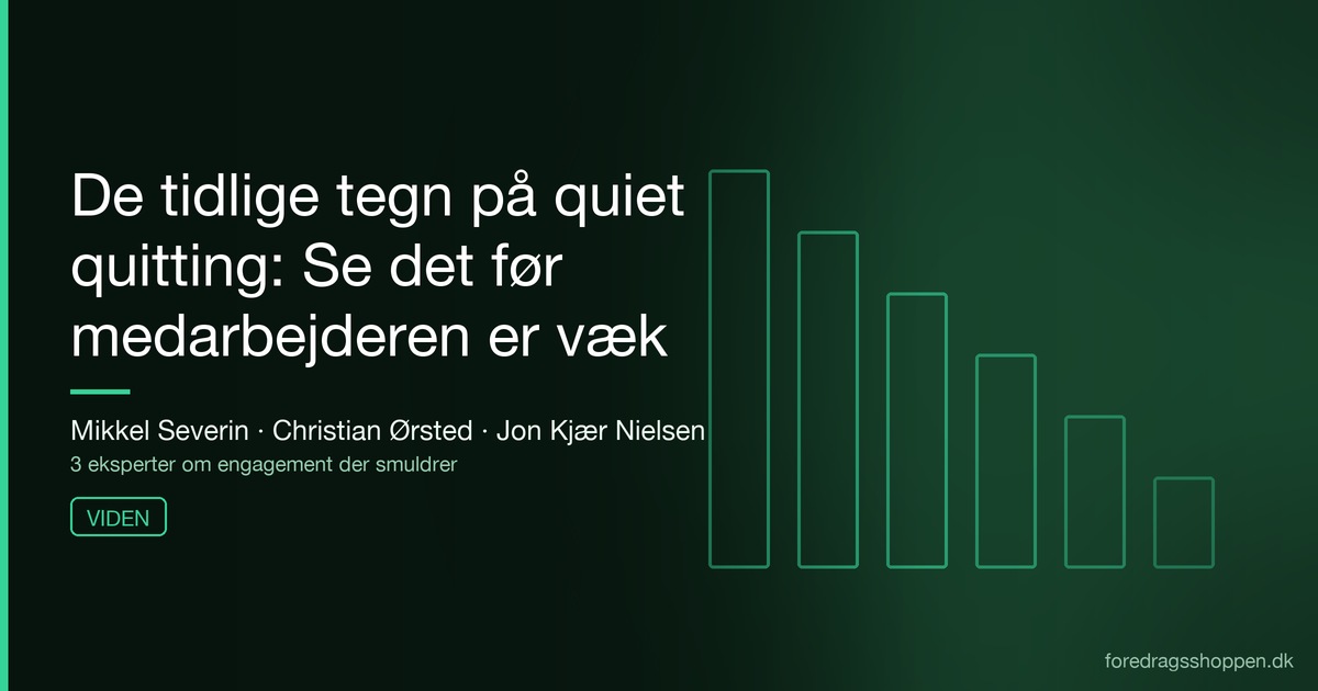 De tidlige tegn på quiet quitting: Se det før medarbejderen er væk