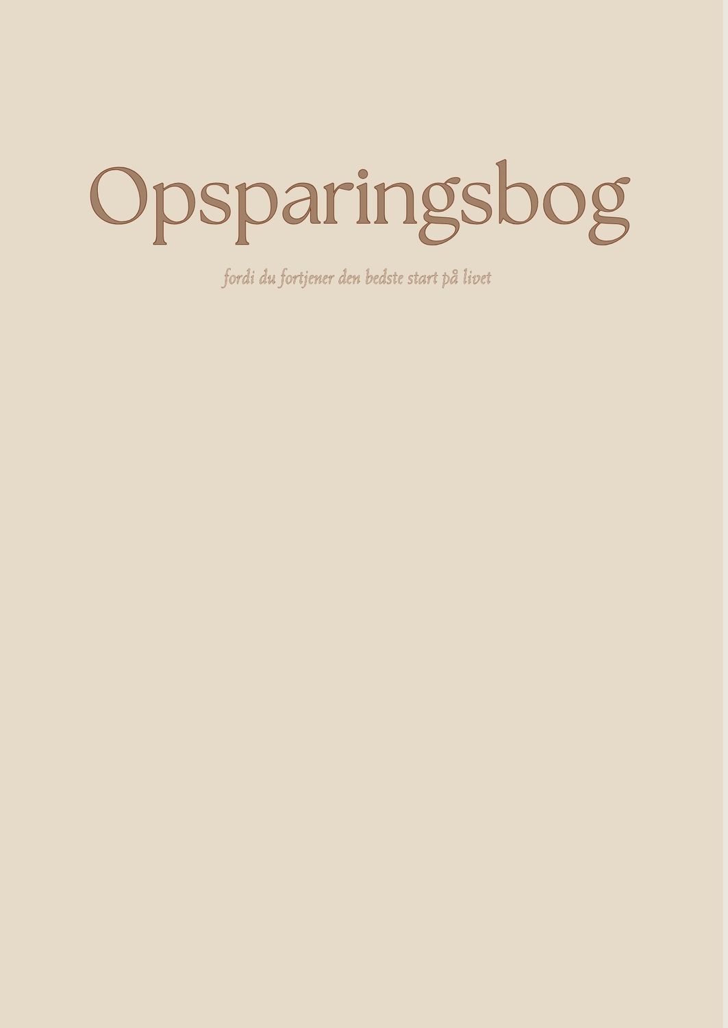 Opsparingsbog