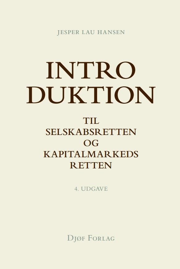 Introduktion til selskabsretten og kapitalmarkedsretten