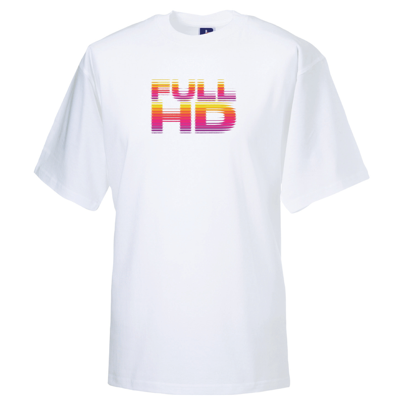 T-Shirt FULL-HD Blanc / logo couleur