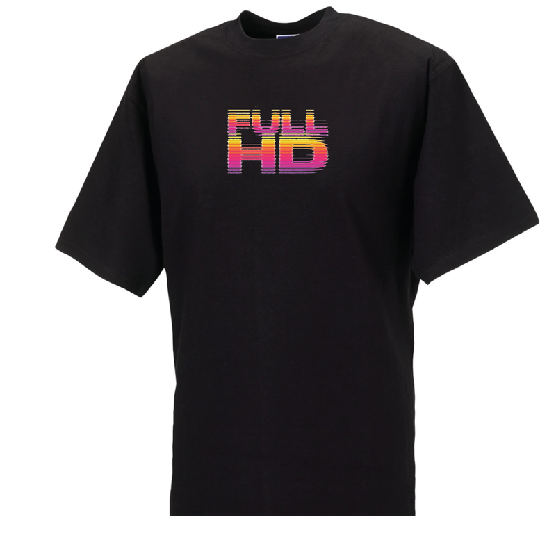 T-Shirt FULL-HD Noir / logo couleur