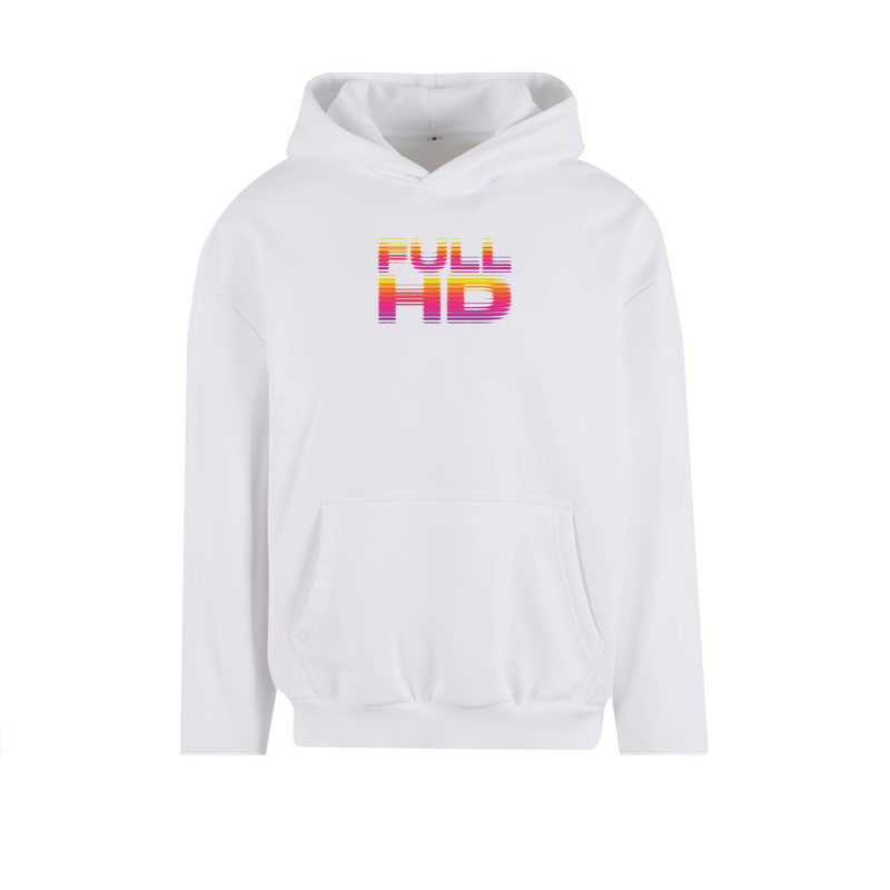 Hoodie FULL-HD Blanc / logo couleur