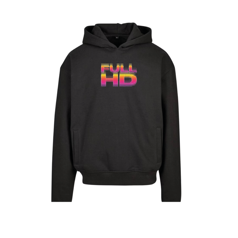 Hoodie FULL-HD Noir / logo couleur