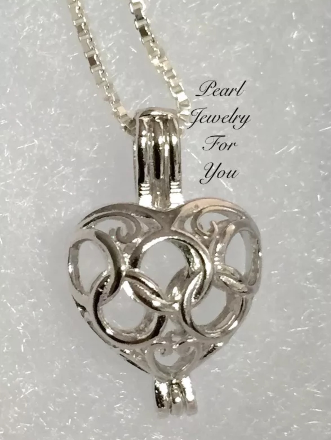 Heart Pearl Cage pendant