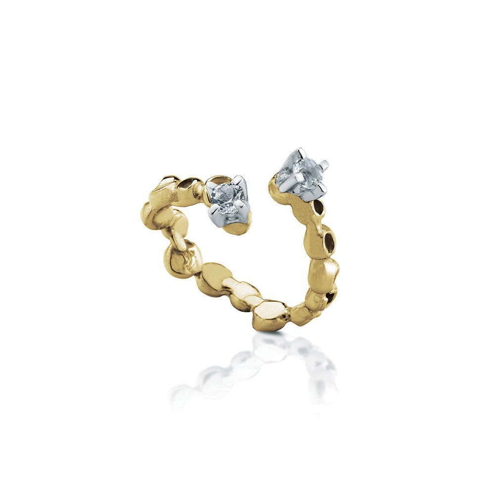 cd. 10394B anello in bronzo e topazio MAREE   