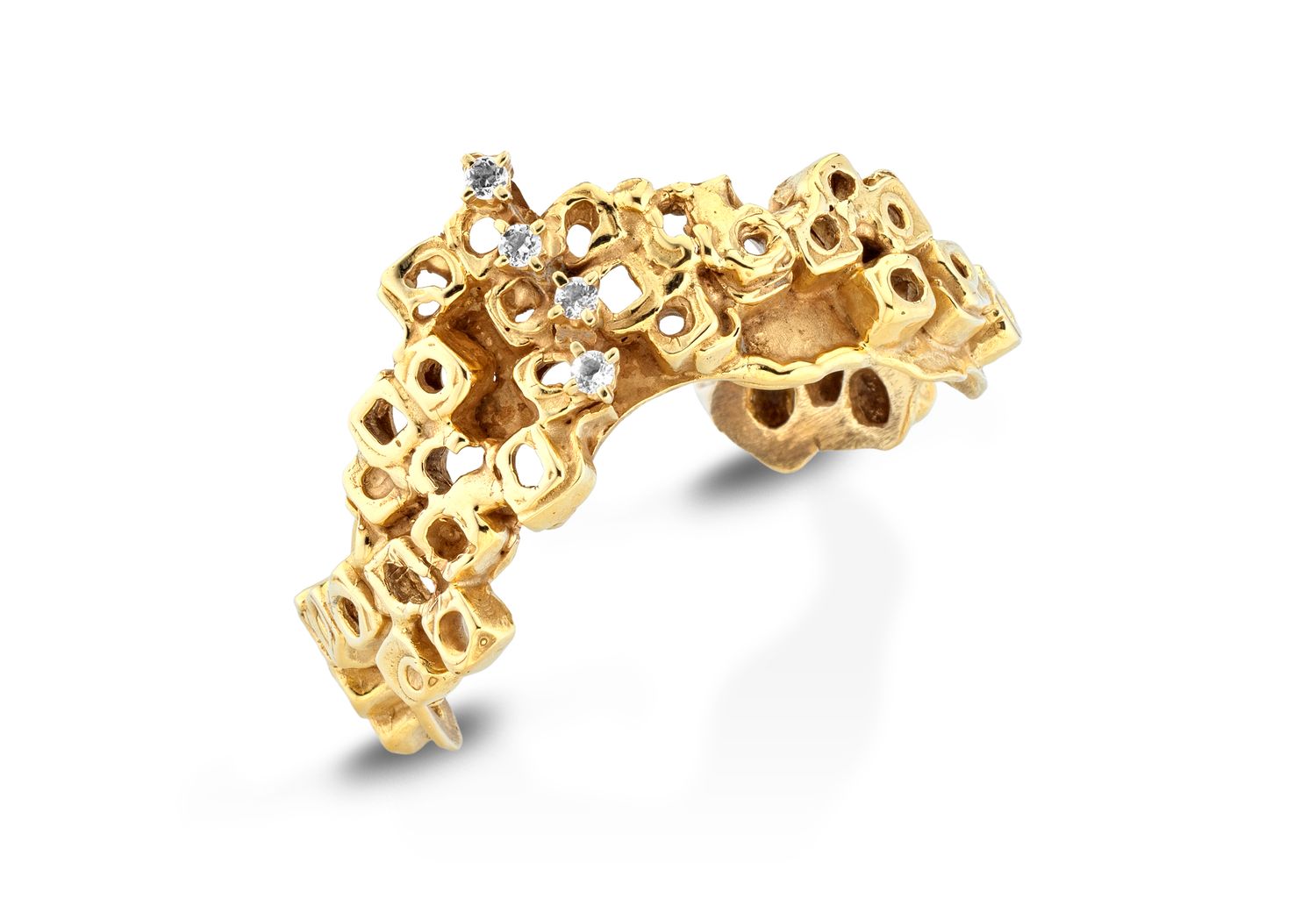 1463 bracciale Barocca bronzo argento e topazi 