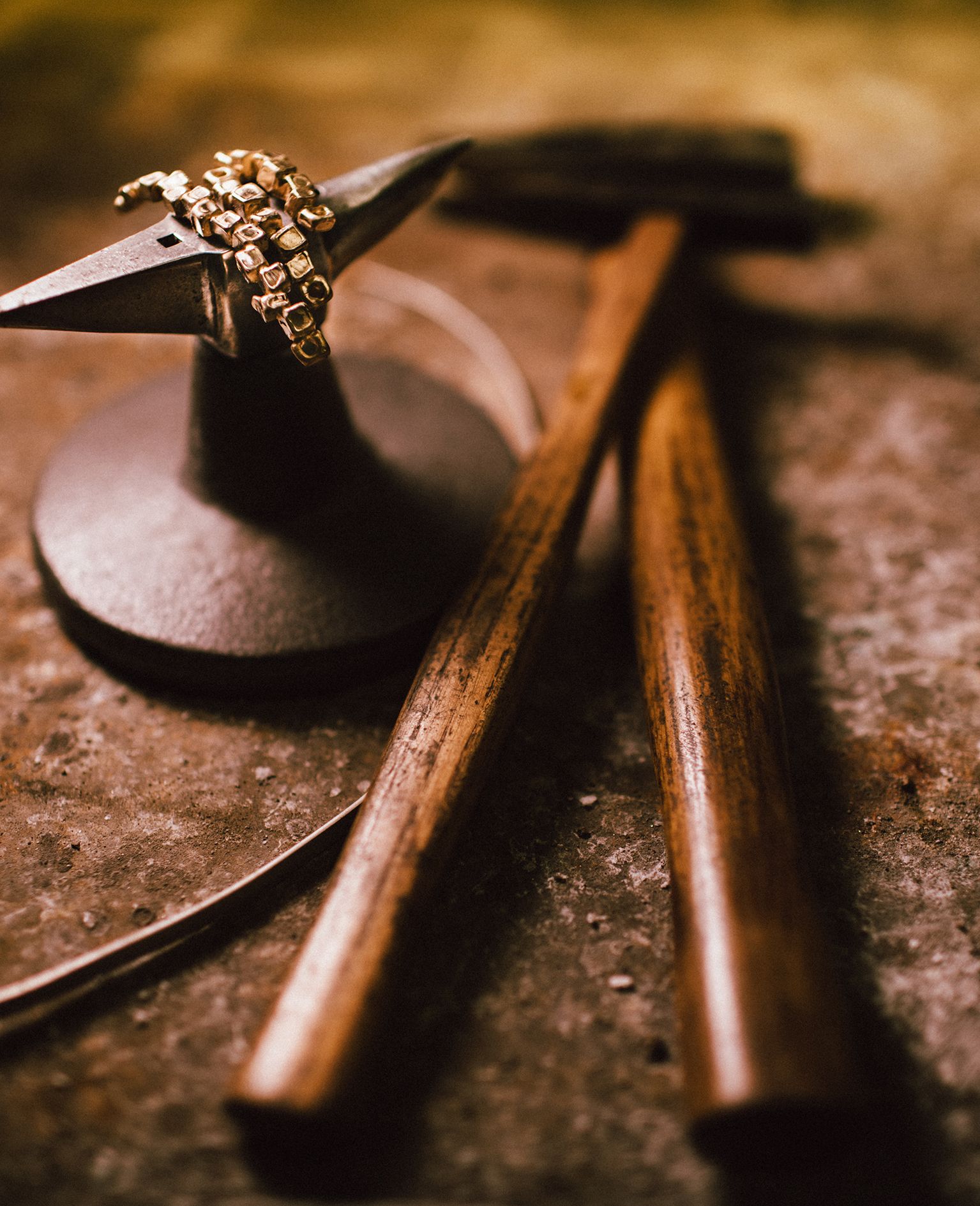 1463 bracciale Barocca bronzo argento e topazi 