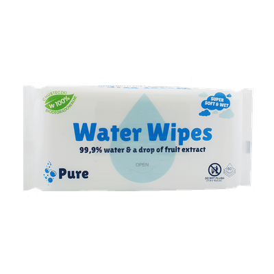 Chusteczki nawilżane Pure Water Wipes 1800 szt. (200 kartonów po 9 szt.)