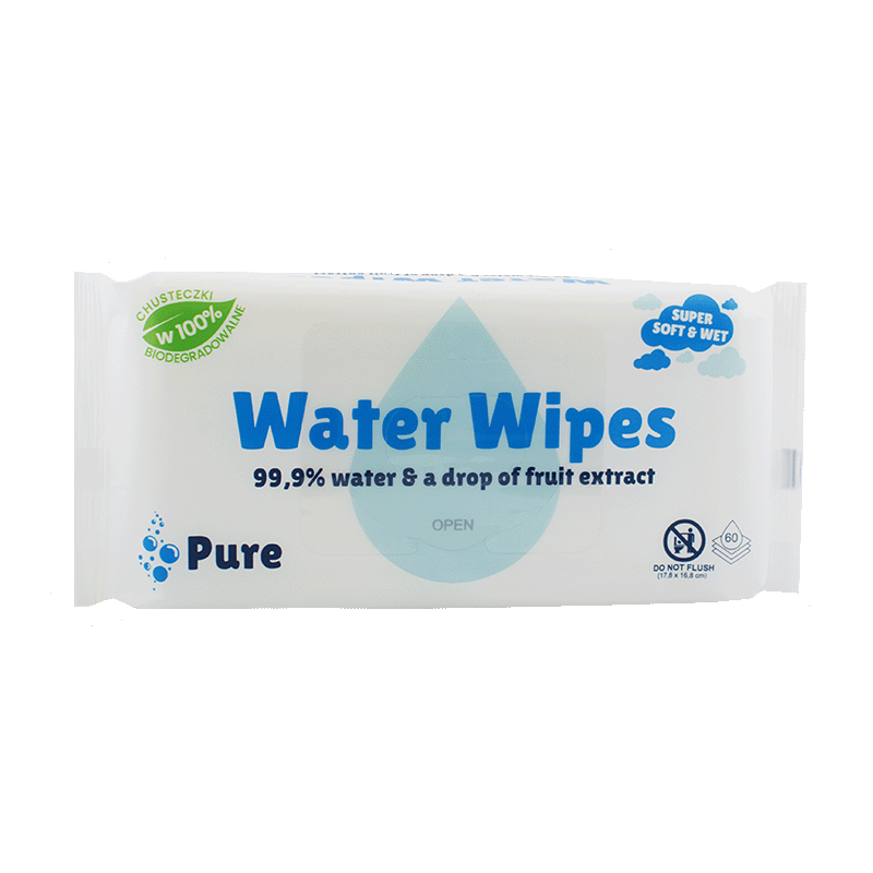 Chusteczki nawilżane Pure Water Wipes 900 szt. (100 kartonów po 9 szt.)