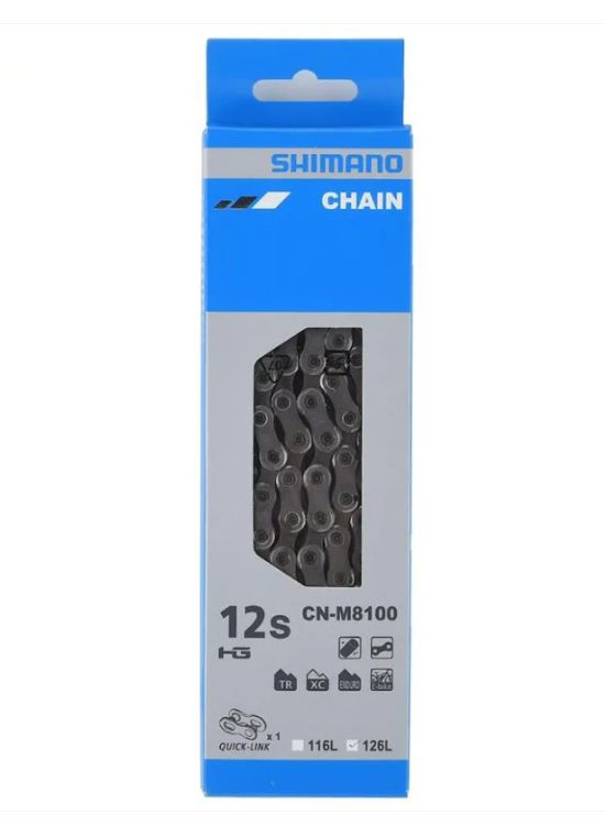 Shimano Chain 126 Quick-Link, Model: CN-M8100, Size: 12SPD