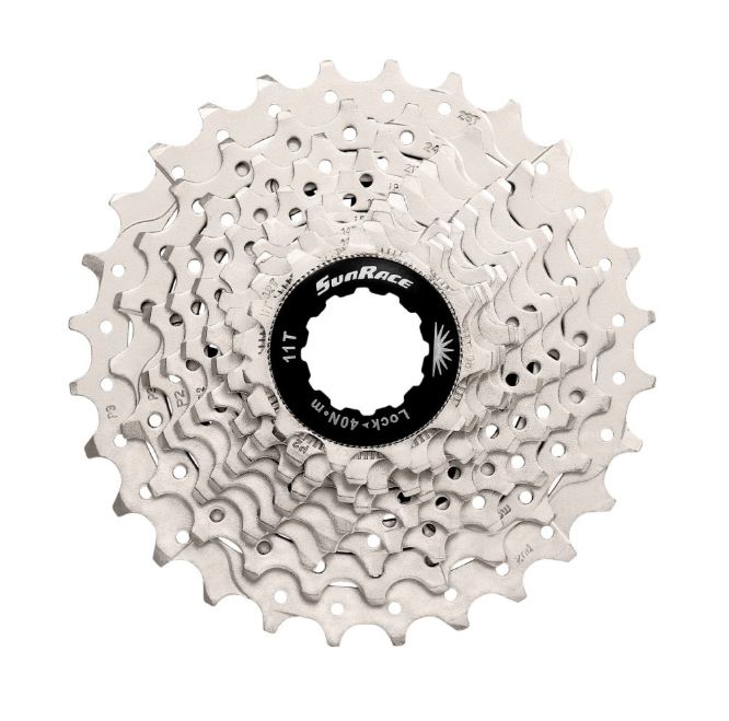 Sunrace Cassette Sprocket Rx, Cassette Size: 11-25T, Colour: Metallic Silver, Size: 10SPD