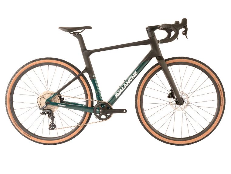 AVALANCHE Roam Carbon Gravel (2026), Colour: BLACK/GREEN, Size: S-M