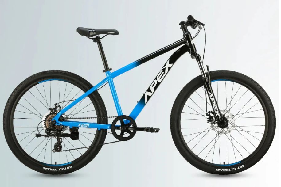 Apex A600 Alloy MTB, Colour: BLACK/BLUE, Size: XS, Wheel Size: 26"