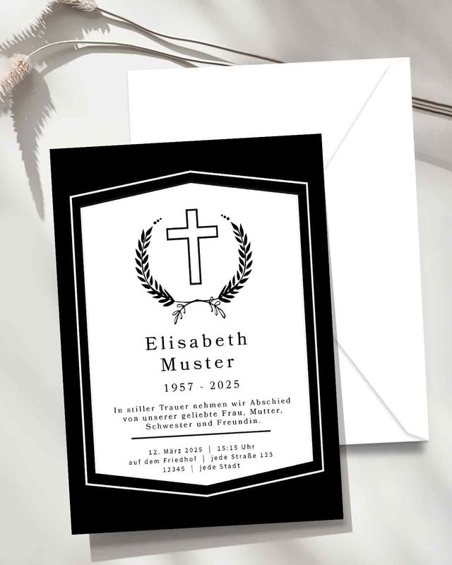Abschied Karte mit Personalisierte Text - Papier Karte mit Umschlag