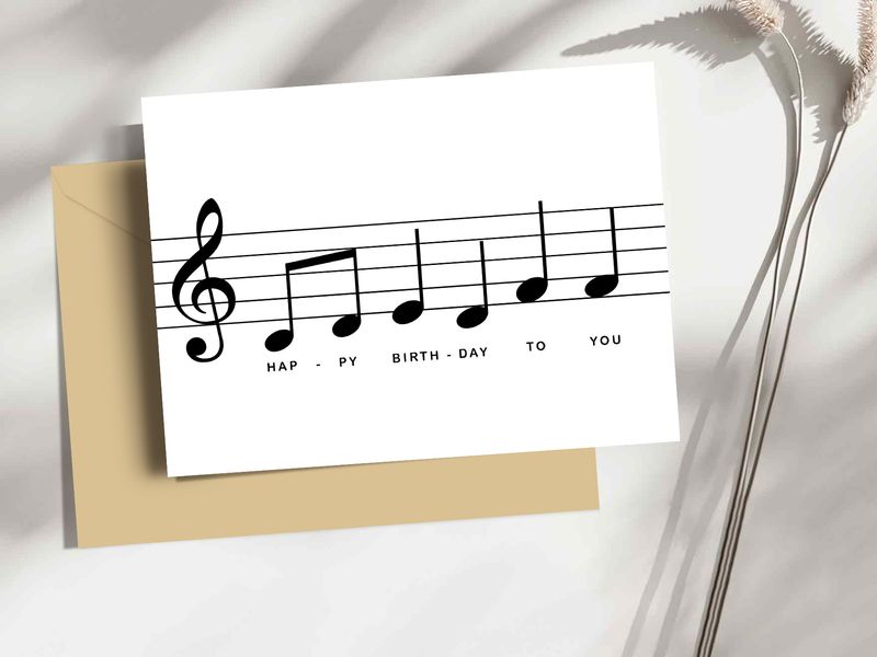 Geburtstagskarte mit Personalisierte Text -  Papier Karte mit Umschlag