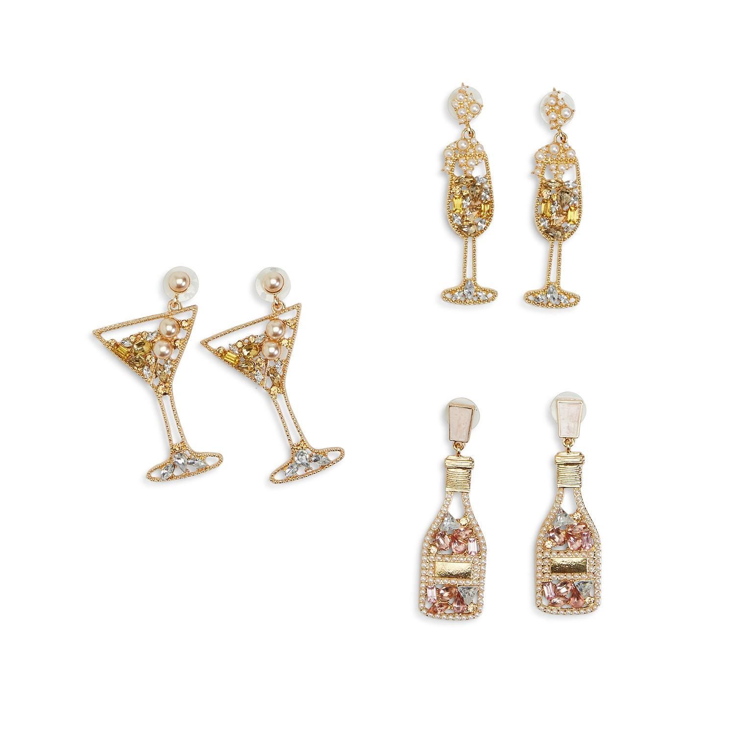 Crystal Embellished Earrings, Design: Martini