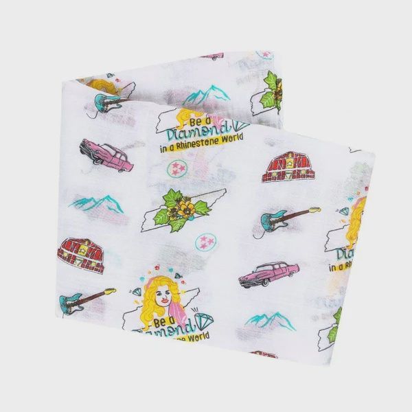 Little Hometown Tennessee Swaddle Blanket, Design: Tennessee Girl