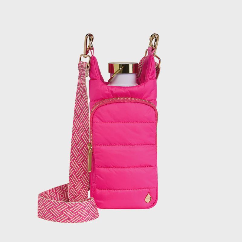 Bright Pink HydroBag with Pink and Cream Patterned Strap