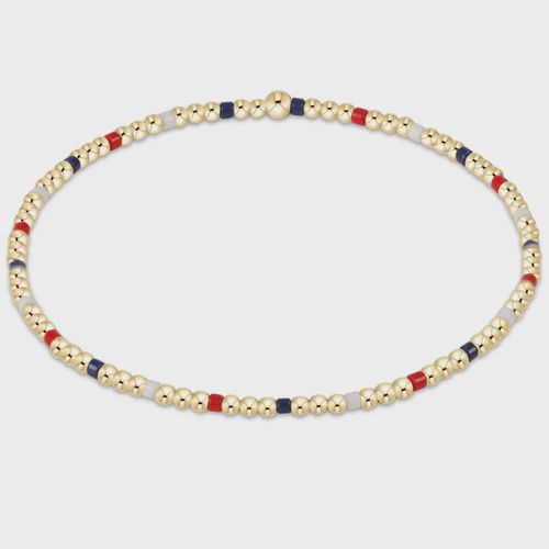 enewton Hope Sincerity Pattern 2mm Bead Bracelet - Firecracker