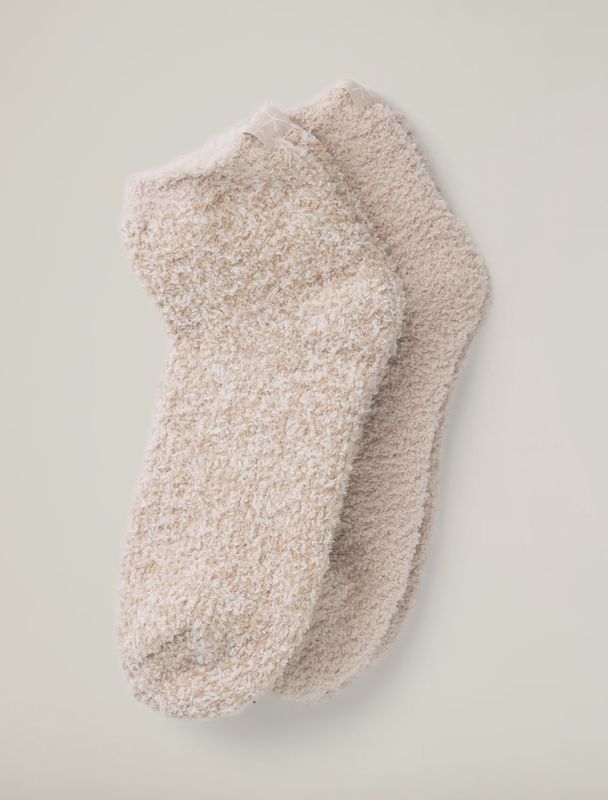 Barefoot Dreams CozyChic 2 Pair Tennis Socks- Stone/Multi