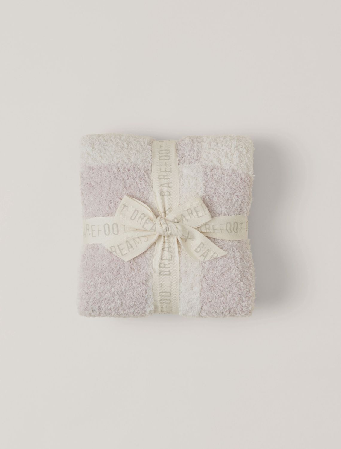 Barefoot Dreams CozyChic Checkered Stroller Blanket- Chai/Cream