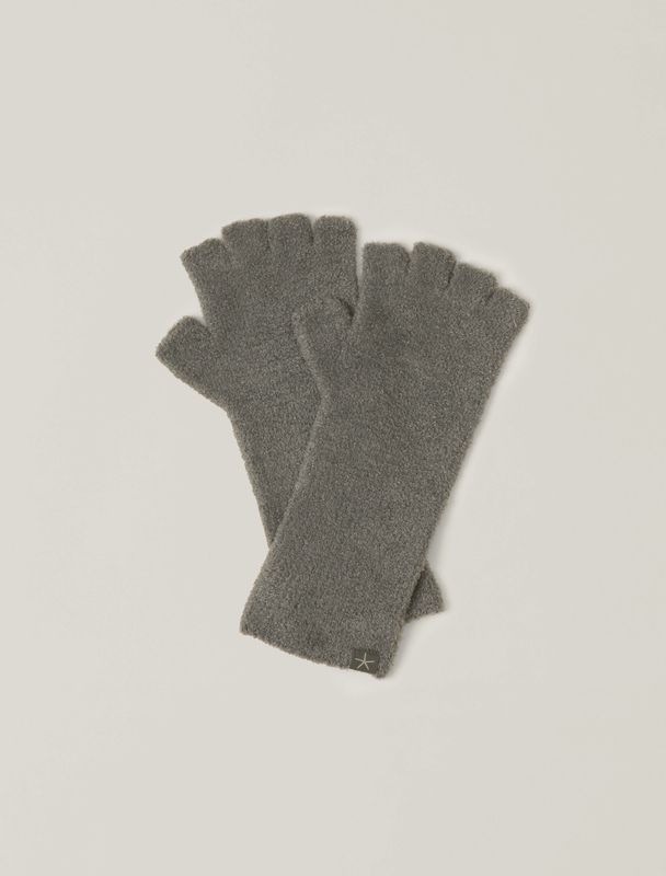 Barefoot Dreams CozyChic Lite Fingerless Gloves - Olive Branch S/M