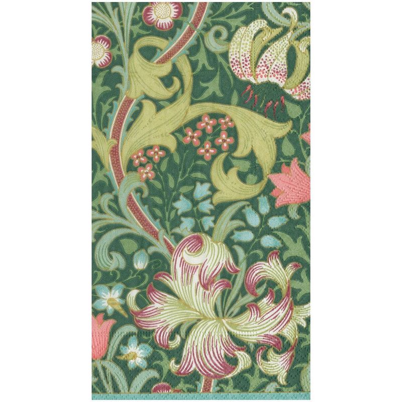 Caspari Golden Lily Forest Guest Towel Napkins - 15 Per Package