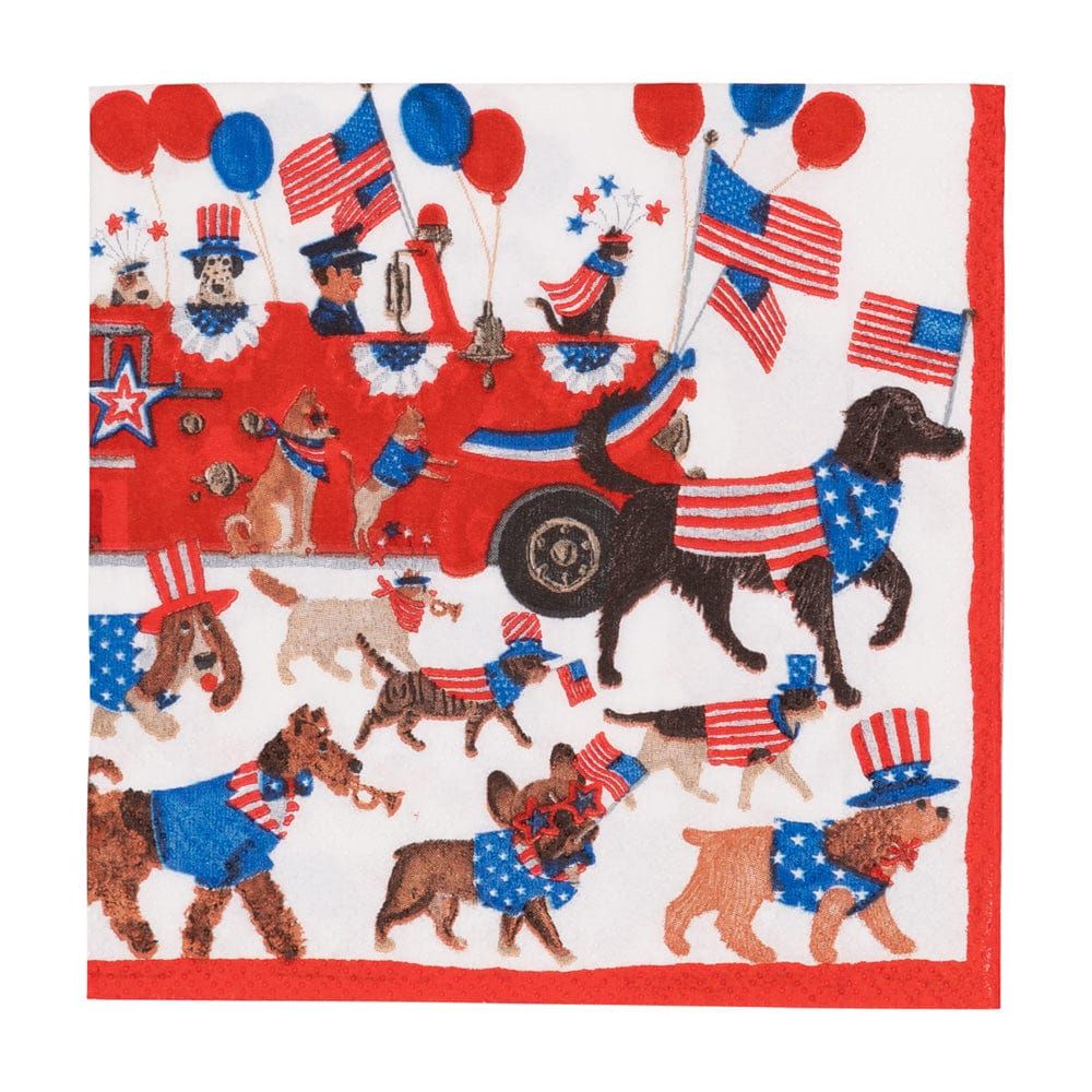 Caspari Join The Parade Cocktail Napkins - 20 Per Package