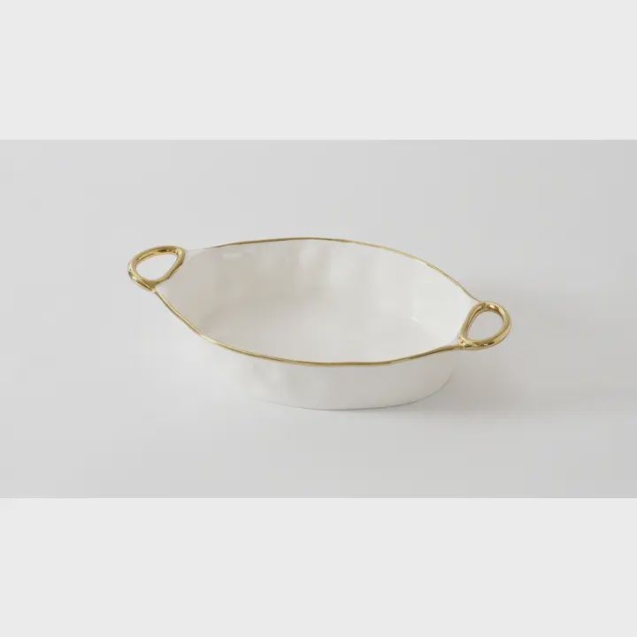Pampa Bay Golden Handles Oval Baking Dish