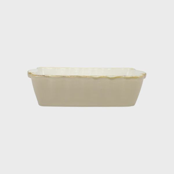 Vietri Italian Bakers Small Rectangular Baker- Cappuccino